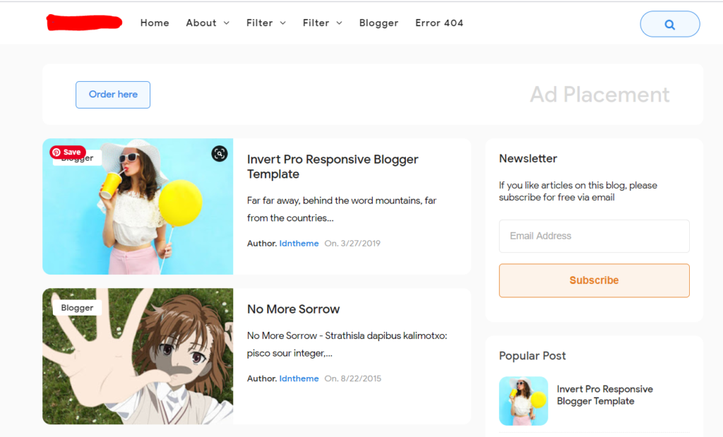adsense approval blogger template