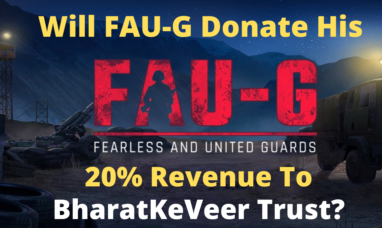 Kya Faug Game Apni Income mese 20% Army Ko Donate Kregi